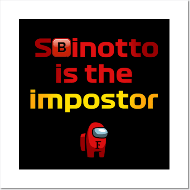 Formula 1 meme / Among us - Mattia Binotto SBinnala is the impostor | Racing car | Alphamaxnova1 | Gamer Wall Art by Vane22april